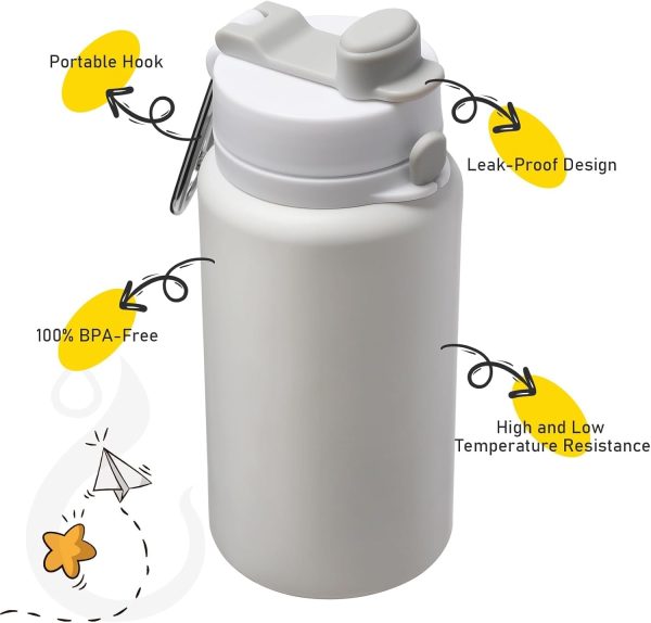 Opard Collapsible Water Bottles 19 Oz - BPA Free, Leak Proof, Foldable Silicone Collapse Bottle, Easy to Compact and Expandable, Travel Essentials Accessories - Image 3