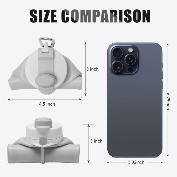 Opard Collapsible Water Bottles 19 Oz - BPA Free, Leak Proof, Foldable Silicone Collapse Bottle, Easy to Compact and Expandable, Travel Essentials Accessories - Image 4