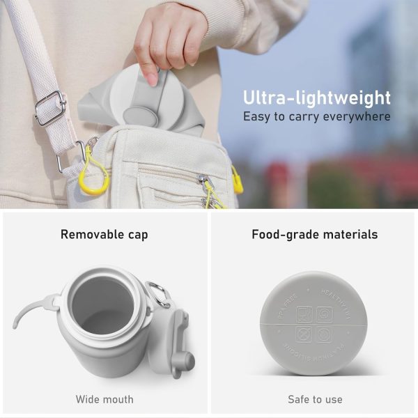 Opard Collapsible Water Bottles 19 Oz - BPA Free, Leak Proof, Foldable Silicone Collapse Bottle, Easy to Compact and Expandable, Travel Essentials Accessories - Image 6